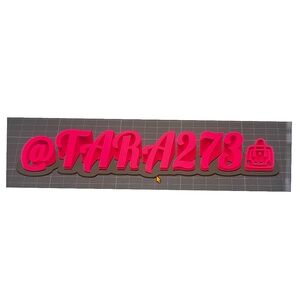 Custom 3D-Printed Nameplate & Social Media Handle Sign